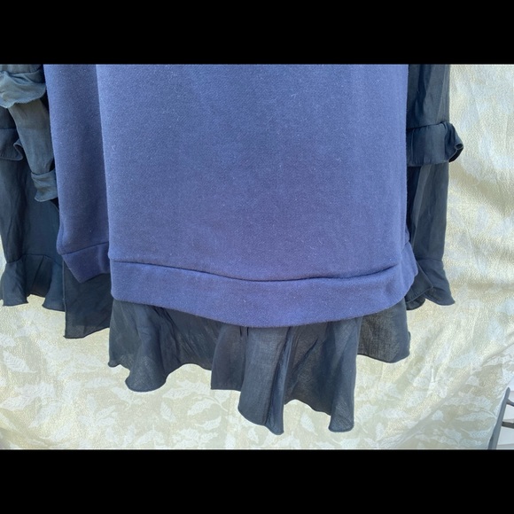 Lane Bryant plus size 18/20 two-tone blouse ruffled long sleeves sold out! - Picture 4 of 8